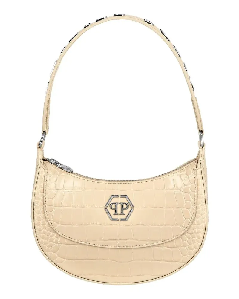 Philipp Plein Crossbody Bags Henkeltasche Crocco Print beige Beige