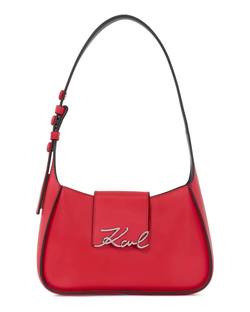 Karl Lagerfeld Hobo Bags K/SIGNATURE KLEINE SCHULTERTASCHE rot Rot