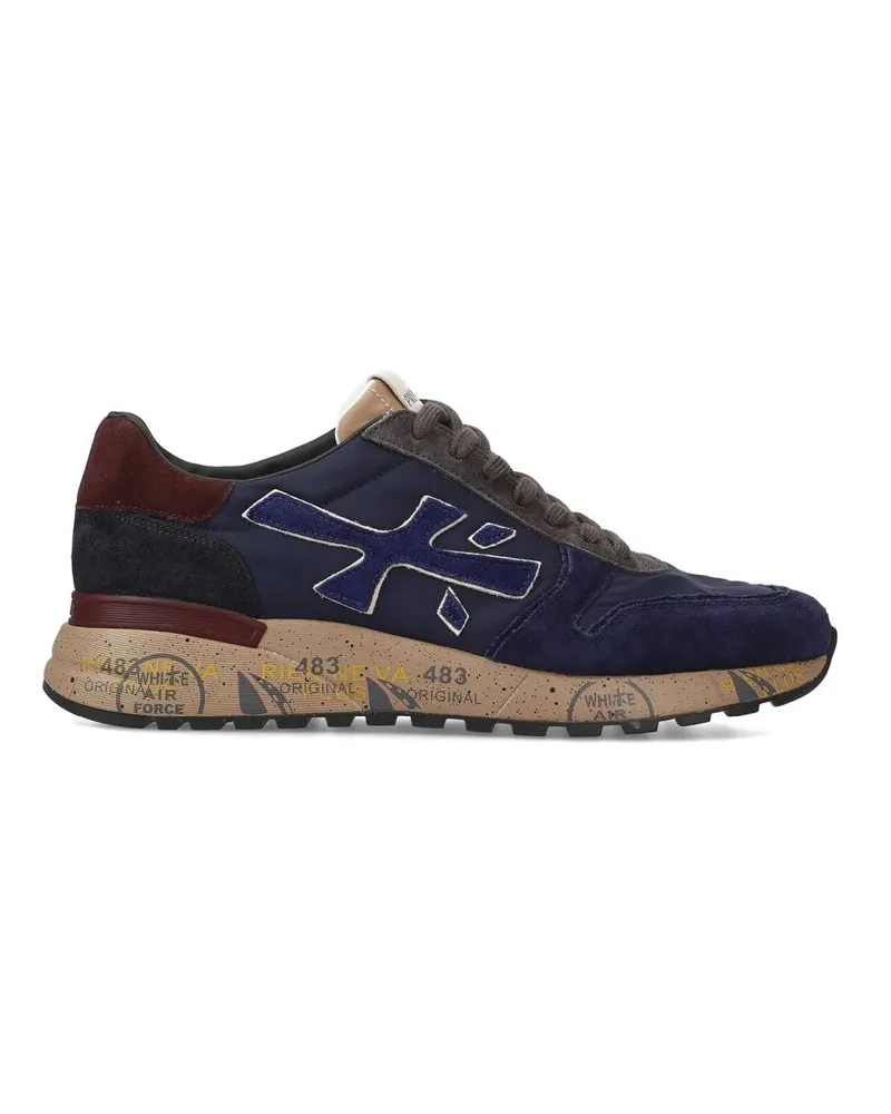 Premiata Low-Top Sneaker Mick Sneakers In Blue Suede And Technical Fabric blau Blau