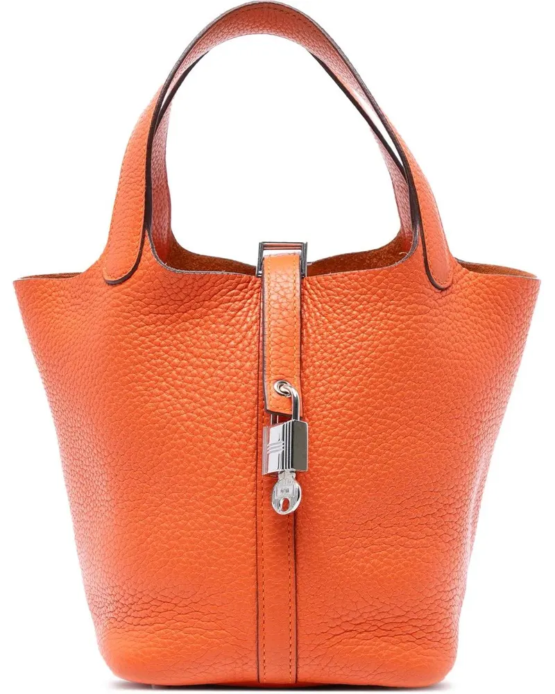 Hermès Crossbody Bags Clemence Picotin Lock 18 orange Orange