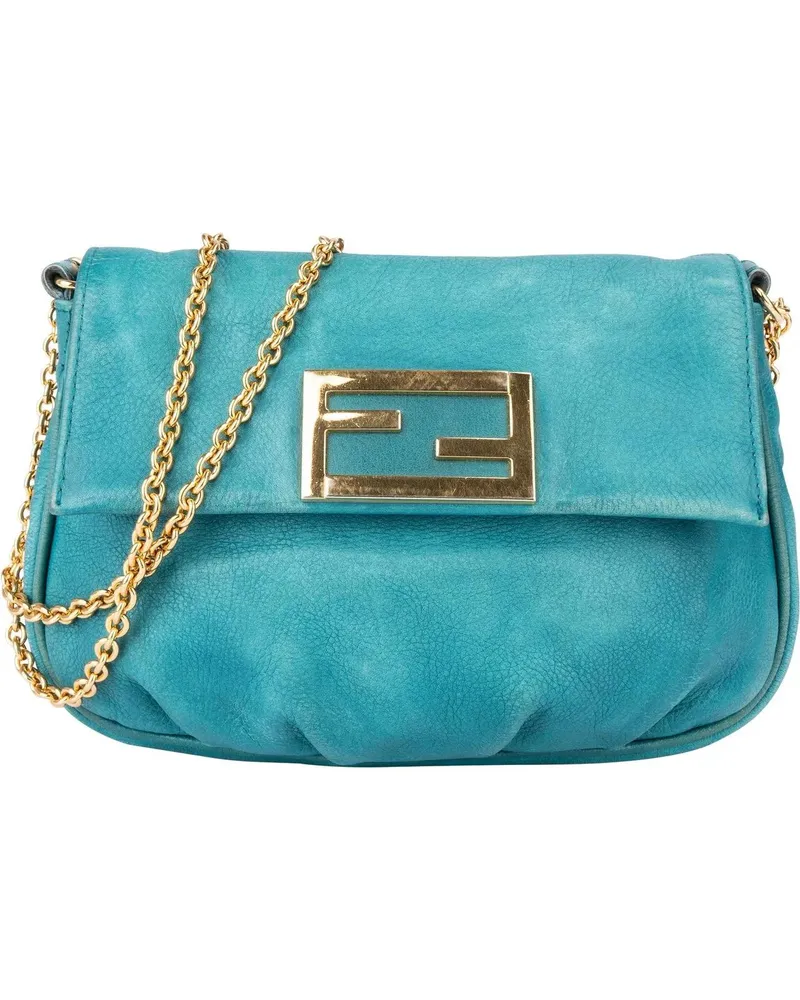 Fendi Crossbody Bags  Blue Leather Fendista Chain Crossbody Bag blau Blau