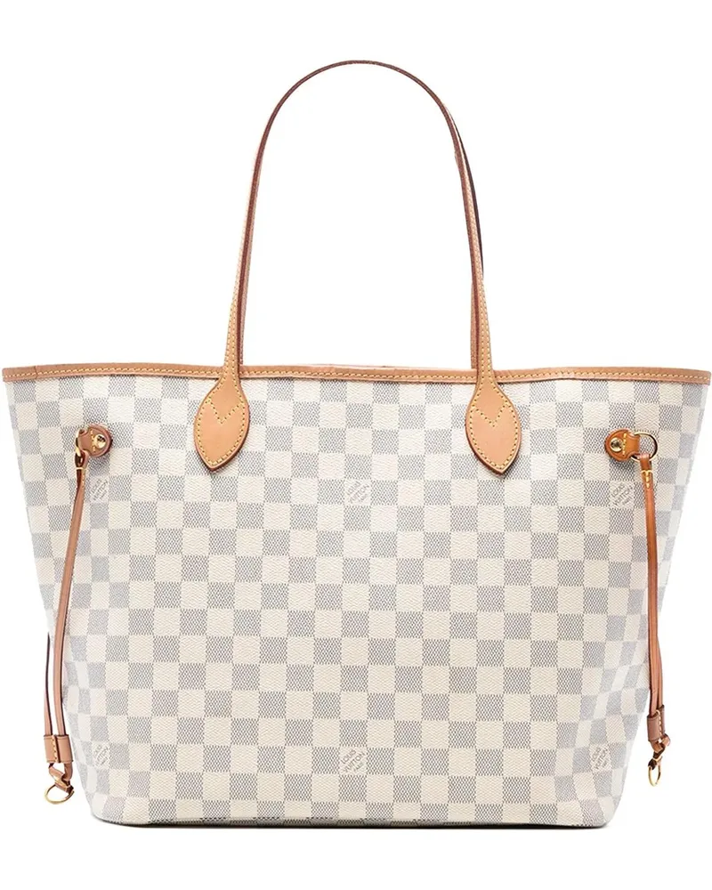 Louis Vuitton Shopper Damier Azur Neverfull MM weiß Weiß
