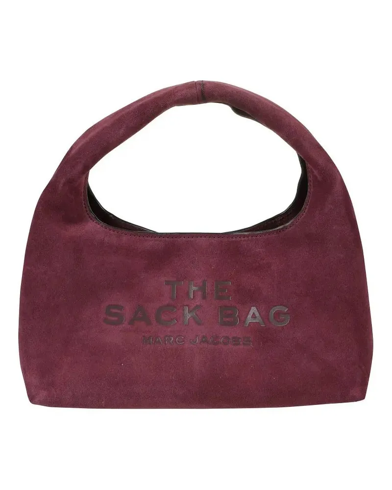 Marc Jacobs Crossbody Bags Suede Hobo Bag With Bold Lettering rot Rot