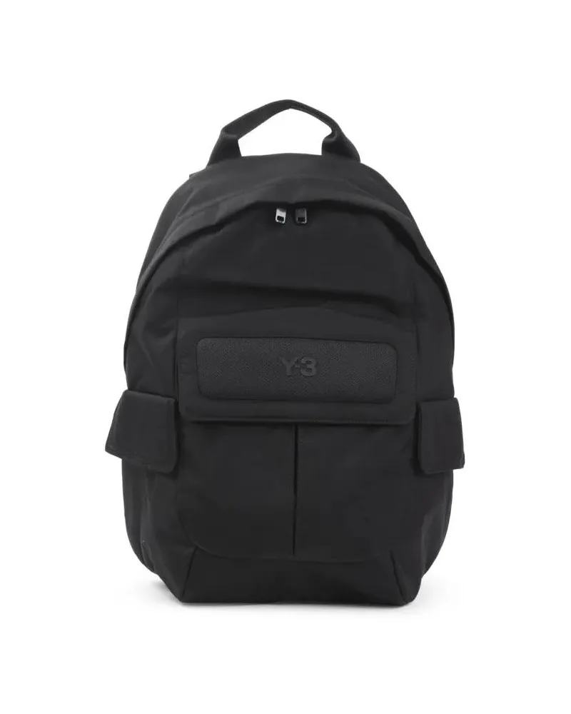 Y-3 Rucksäcke Nylon Backpack With Silver-Toned Hardware schwarz Schwarz