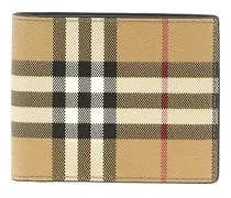 Portemonnaies Check Pattern Hipfold Wallet With Smooth Leather I beige