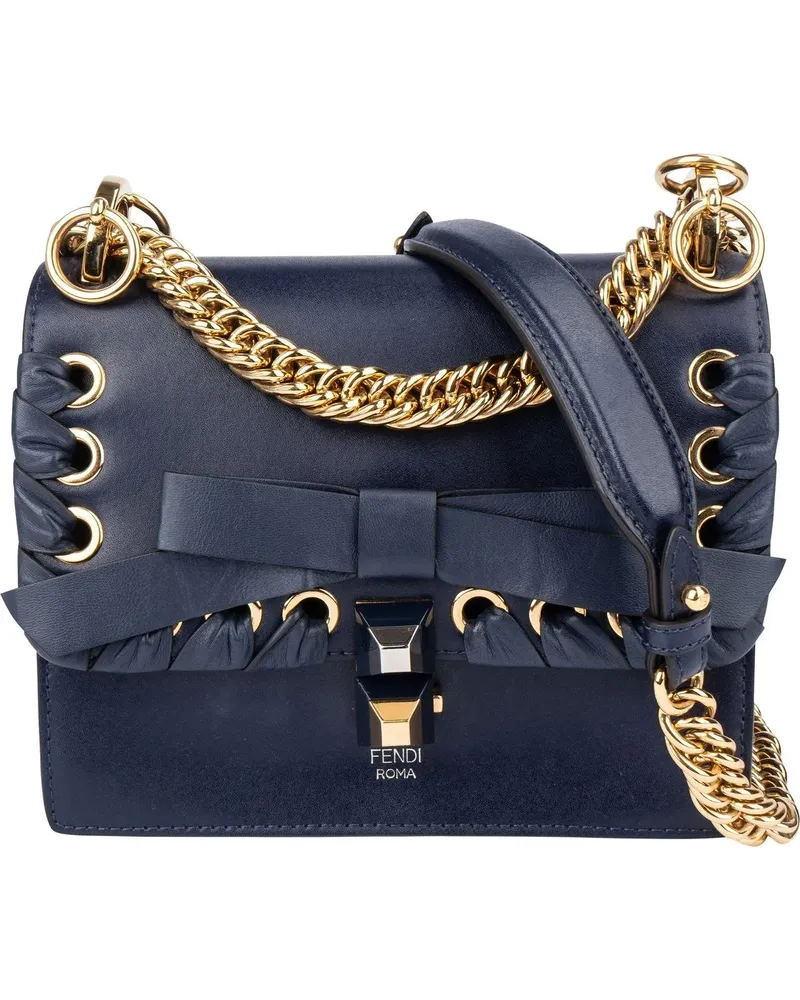 Fendi Crossbody Bags  Bleu Leather Kan I Crossbody Bag blau Blau