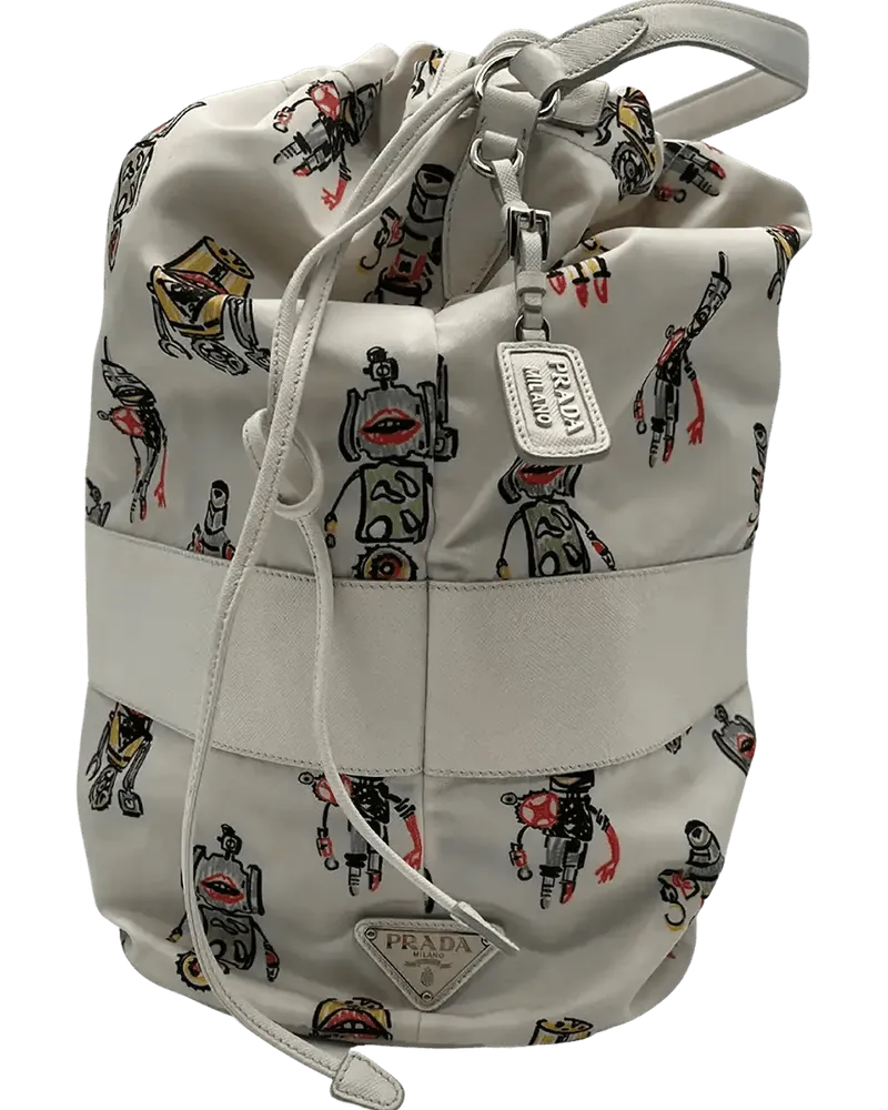 Prada Crossbody Bags  Robot Bag Nylon white rare / good weiß Weiß