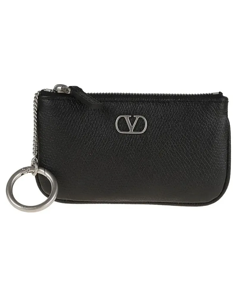 Valentino Garavani Schlüssel- & Taschenanhänger Key Case Vlogo Signature black Schwarz