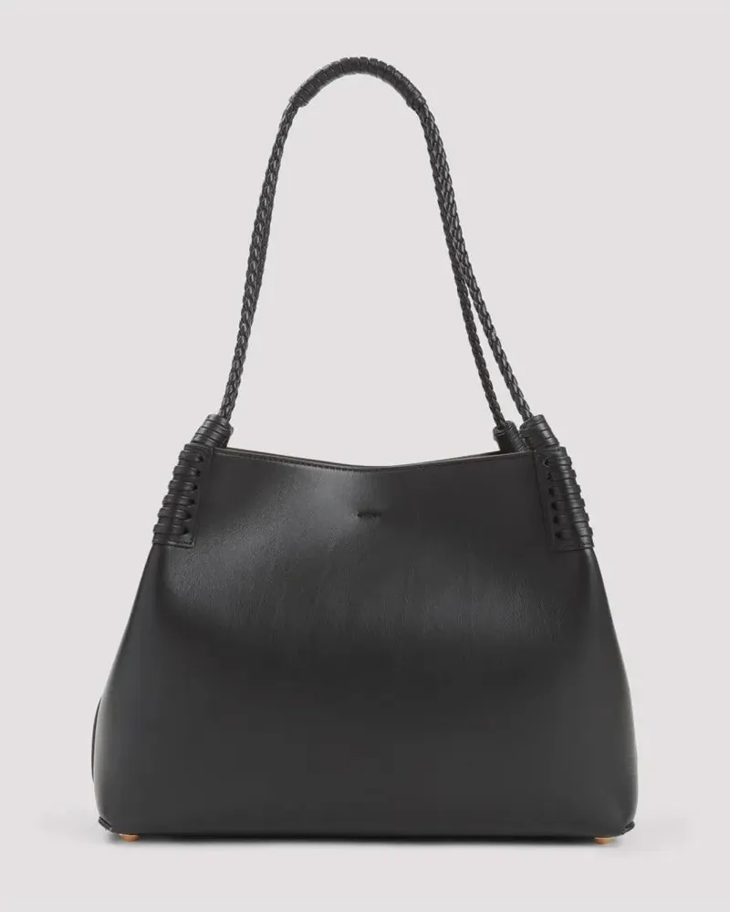 Etro Crossbody Bags Black Leather Braided Strap Handbag schwarz Schwarz