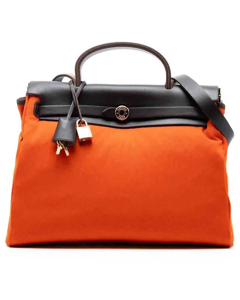 Hermès Hobo Bags Toile Herbag Zip 31 orange Orange