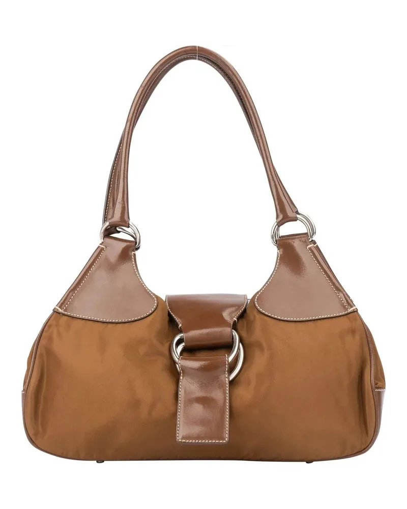 Prada Crossbody Bags  Brown Nylon Triangle Handbag bunt Bunt