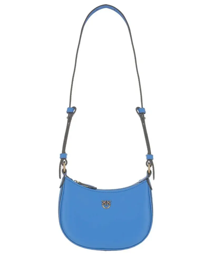 Pinko Hobo Bags Baby Half Moon Leather Shoulder Bag blau Blau
