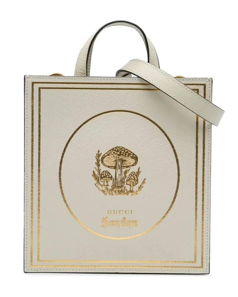 Gucci Hobo Bags 2016-2024 Garden Calfskin Mushrooms Vertical Shopp braun Braun
