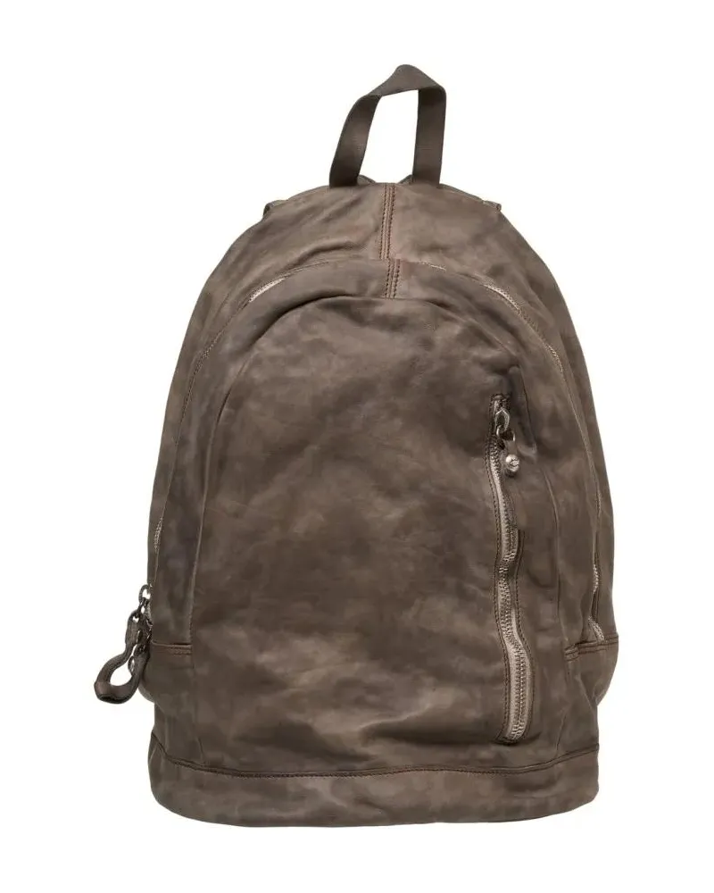 Campomaggi Rucksäcke  Distressed Leather Backpack With Extern grau Grau