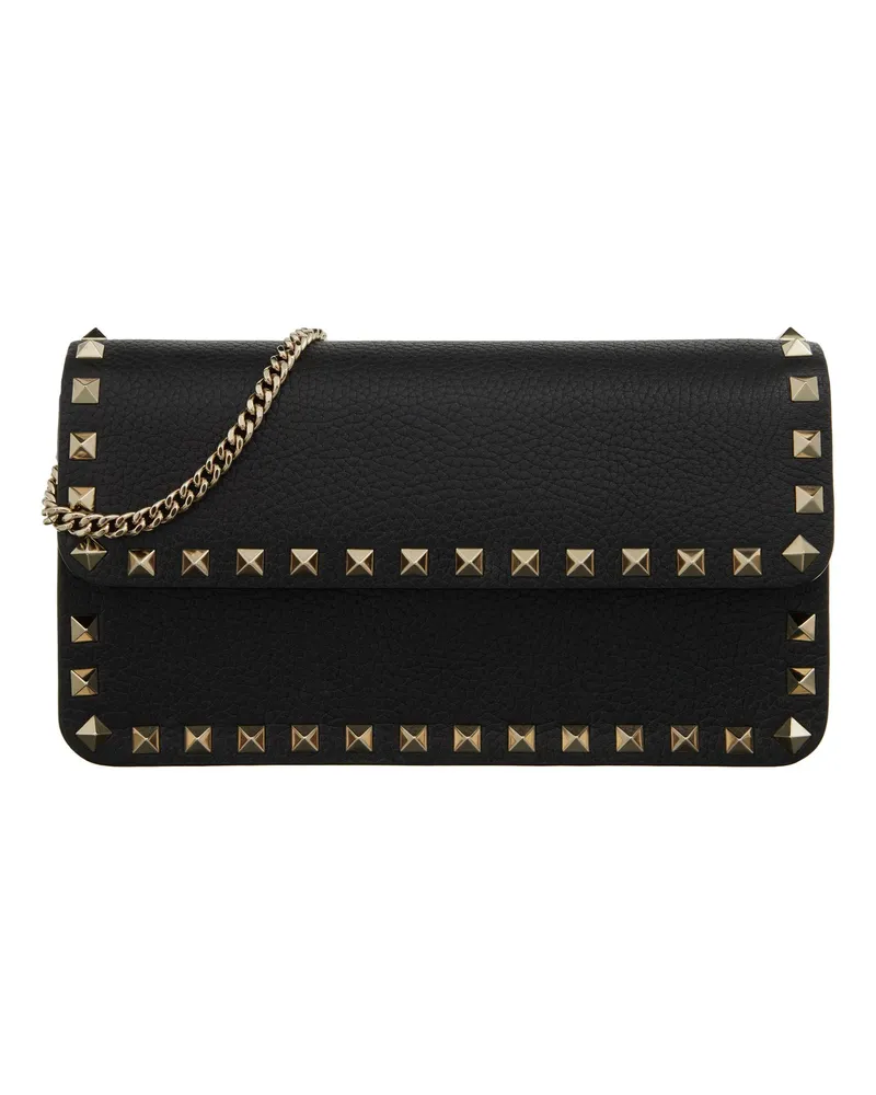 Valentino Garavani Portemonnaie Wallet On A Chain Rockstud schwarz Schwarz
