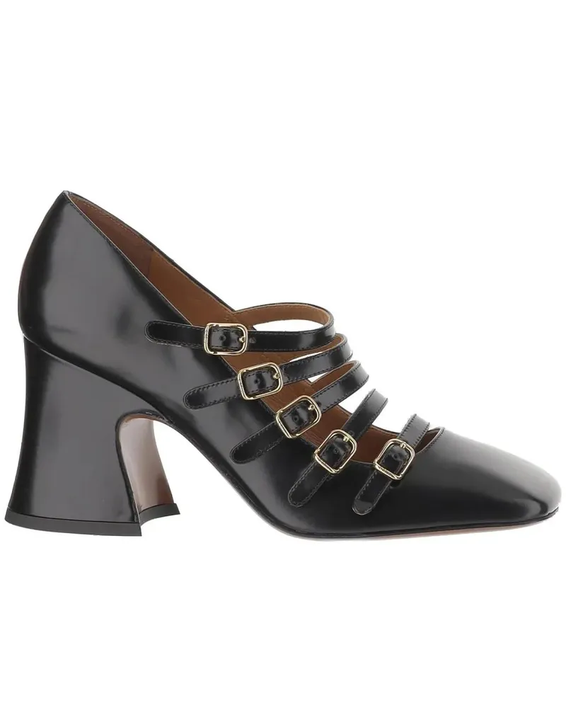 Chloé Hohe Schuhe Janis Shiny Leather Pumps schwarz Schwarz