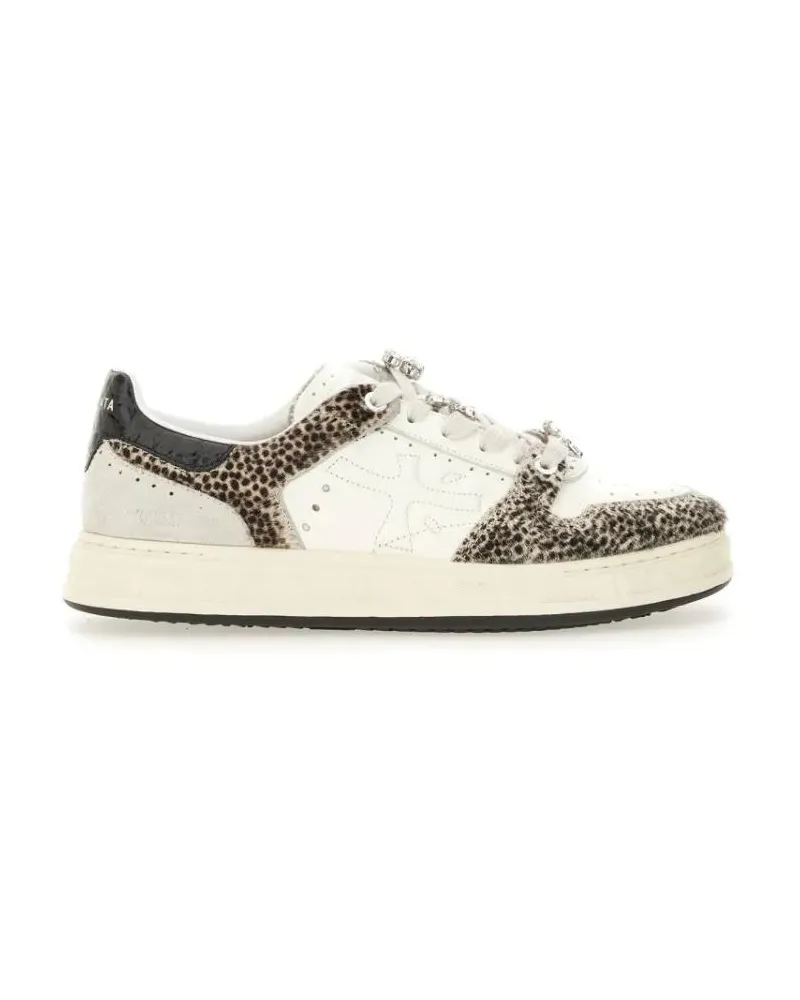Premiata Low-Top Sneaker Low-Top Sneaker With Spotted Animal Print And Text bunt Bunt