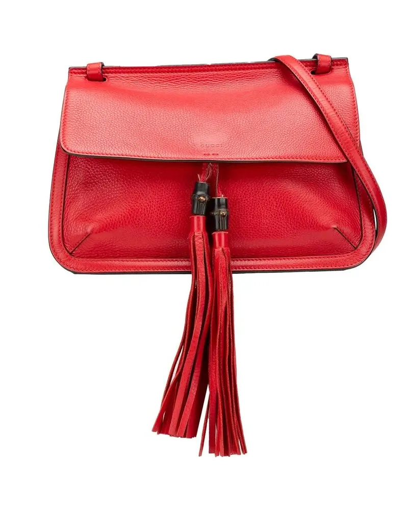 Gucci Hobo Bags Medium Leather Bamboo Daily Crossbody rot Rot
