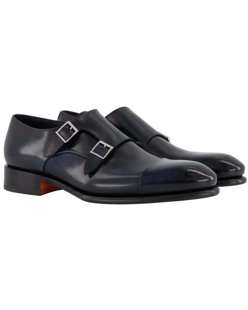 Santoni Double Buckle Goodyear blau Blau