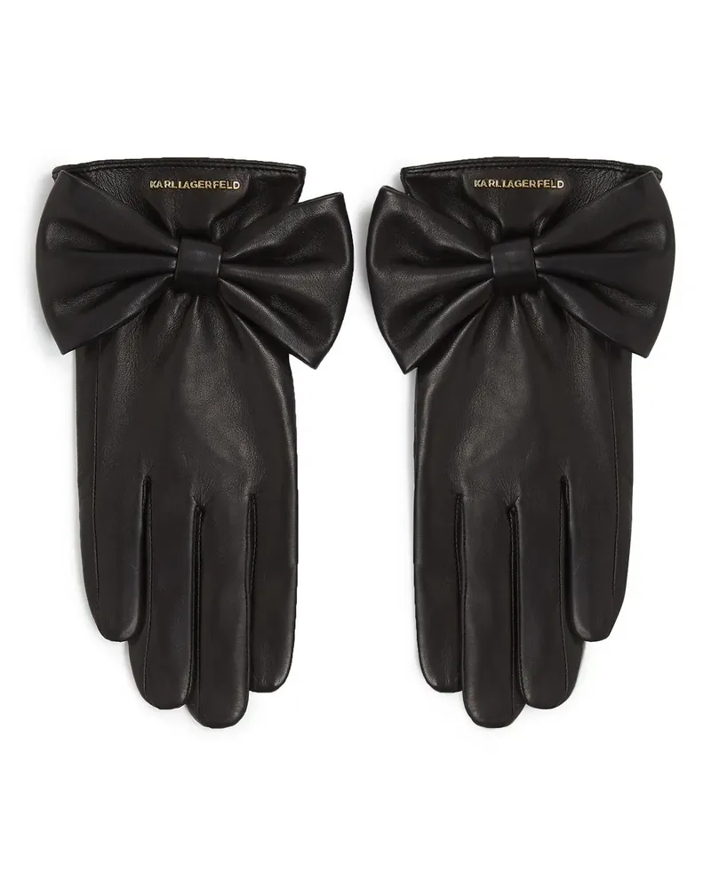 Karl Lagerfeld Handschuhe KARL STUDIO HANDSCHUHE MIT SCHLEIFE schwarz Schwarz