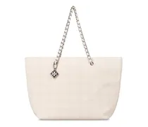 Shopper & Totes Ella Terry Chain Tote With Textured Diamond Patter beige