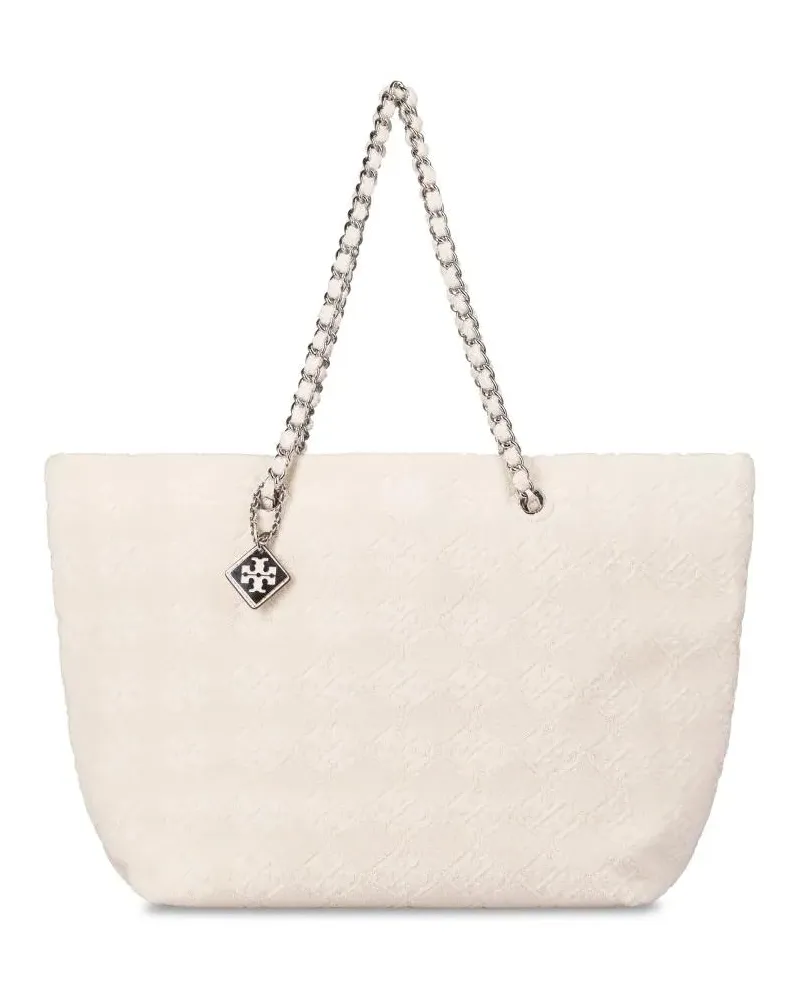 Tory Burch Shopper & Totes Ella Terry Chain Tote With Textured Diamond Patter beige Beige