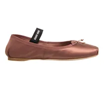 Ballerinas Satin Ballet Flats braun