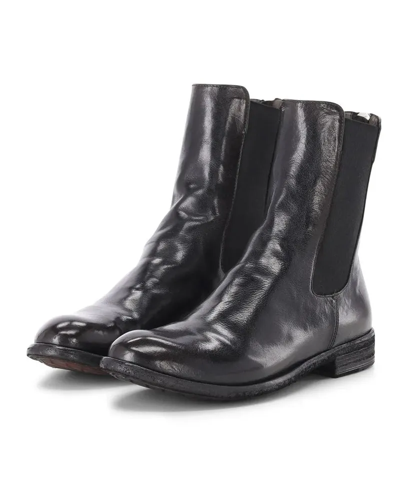 Officine Creative Italia Low-Top Sneaker Boots Lexikon aus Leder schwarz Schwarz