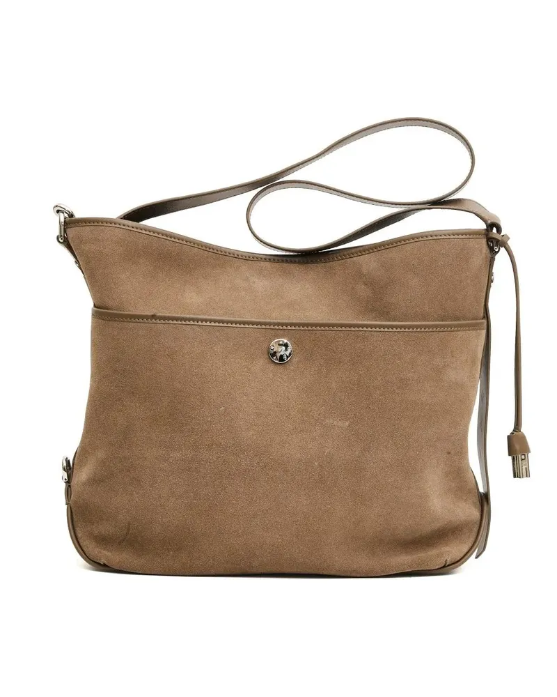 Hogan Hobo Bags Medium Hobo Bag In Dove Gray Crust braun Braun