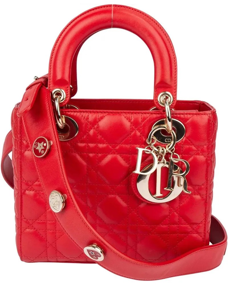 Dior Crossbody Bags  Quilted Leather ABC Lady Dior Handb rot Rot