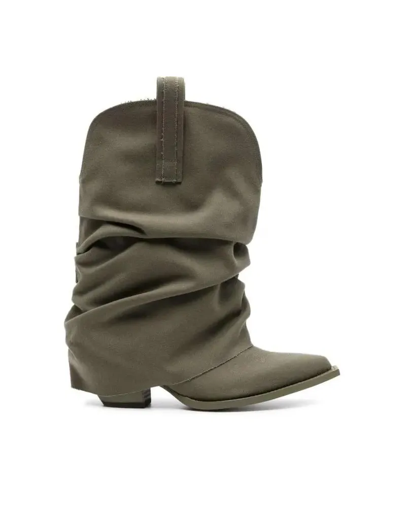 R13 Stiefel Low Rider Slouchy Cowbody Boots grün Grün