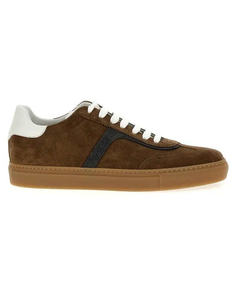 Brunello Cucinelli Low-Top Sneaker 'Monile' Detail Sneakers braun Braun