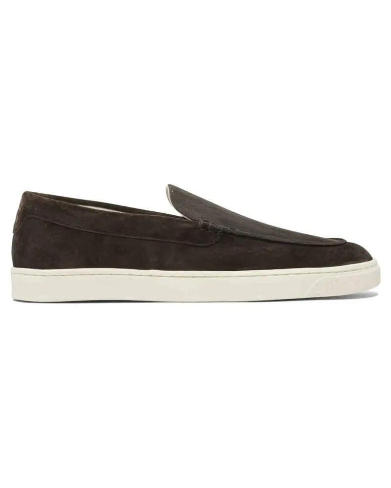 Brunello Cucinelli Loafer Rich Brown Suede Loafers schwarz Schwarz
