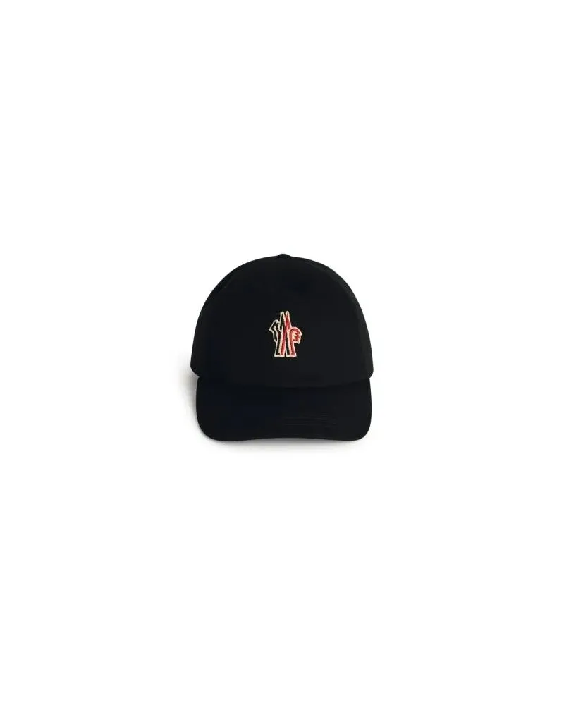 Moncler Mützen Black Cotton Cap Schwarz