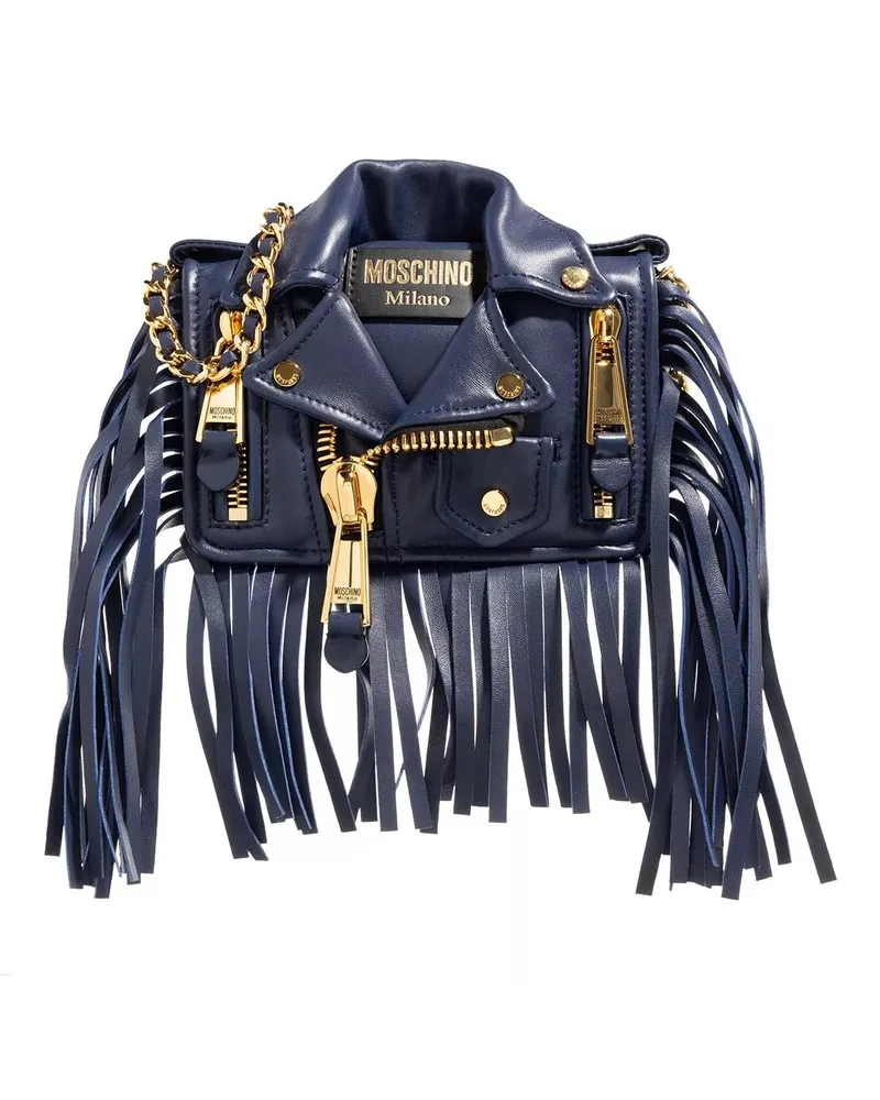 Moschino Crossbody Bags Biker Bag Fringes blau Blau