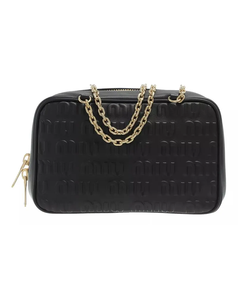 Miu Miu Shopper & Totes Logo Tote Bag Nappa Leather schwarz Schwarz