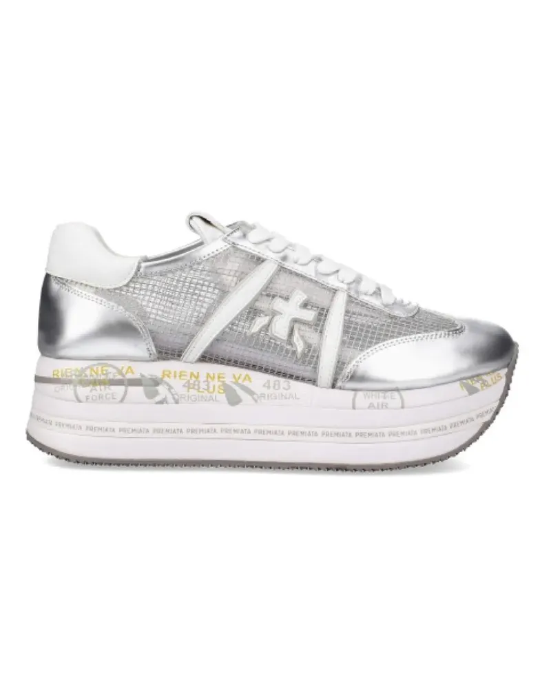 Premiata Low-Top Sneaker Silver Leather Beth Sneakers silberfarben Silber