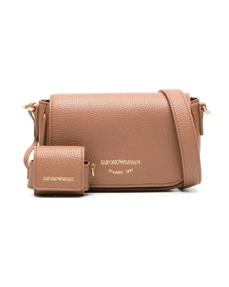 Emporio Armani Hobo Bags Textured Mini Crossbody Bag braun Braun