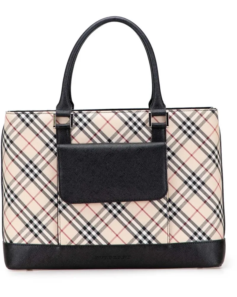 Burberry Shopper Nova Check Canvas Tote braun Braun