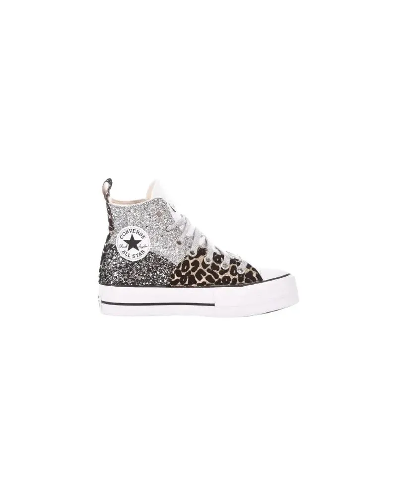 Converse Low-Top Sneaker Platform Silver, White, Black bunt Bunt