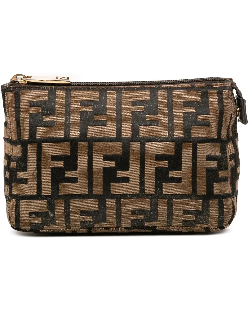 Fendi Kosmetiktaschen Zucca Canvas Clutch braun Braun