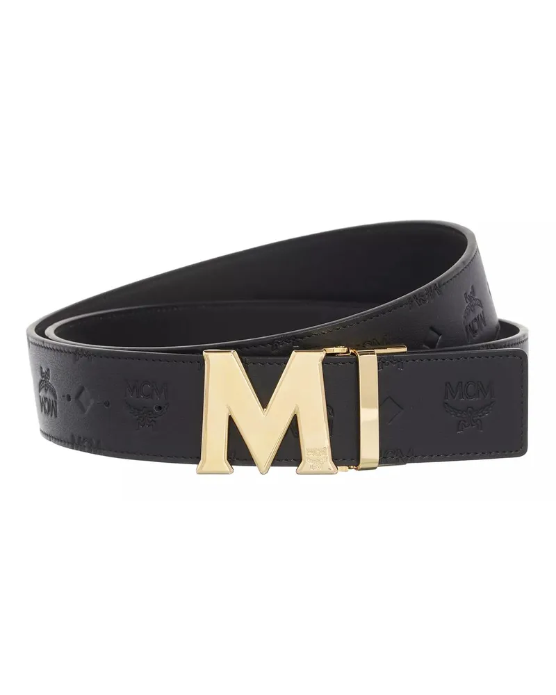 MCM Gürtel Claus Reversible Belt Adjustable Schwarz