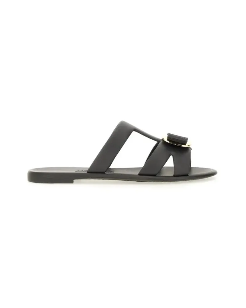 Ferragamo Sandalen "New Vara" Slide Sandal schwarz Schwarz