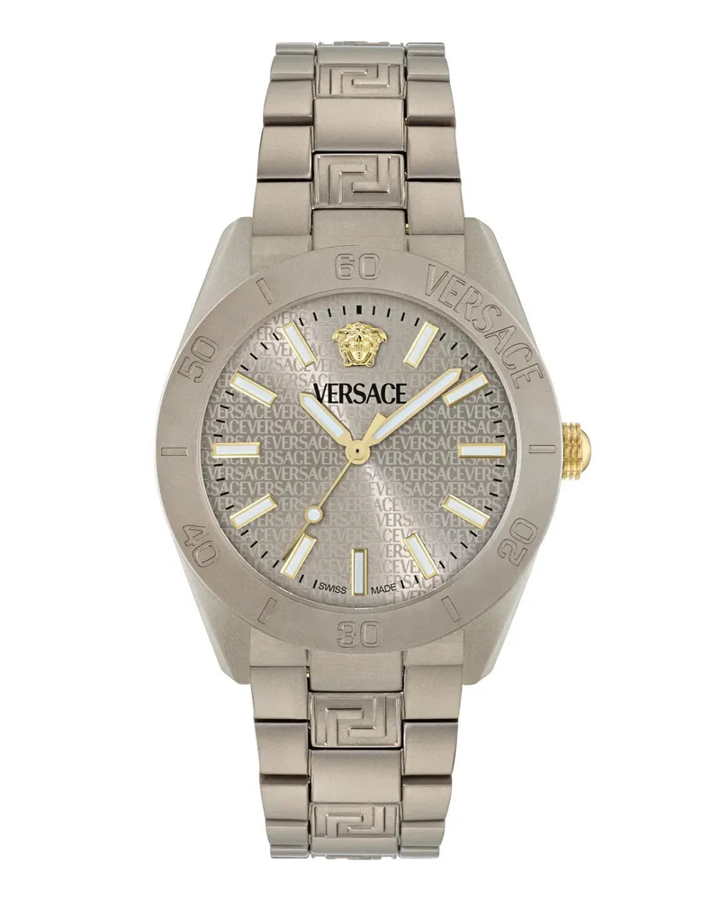 Versace Uhren Quarz Analog Uhr V-Dome Alluminium.timeles white Weiß