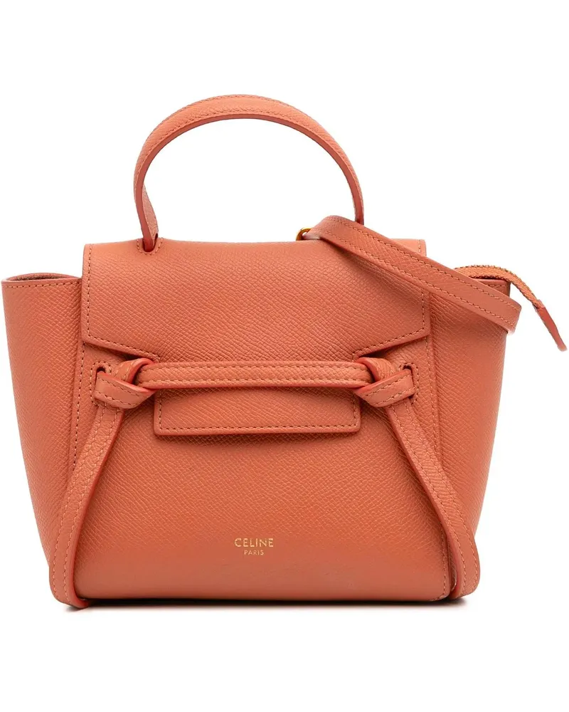 Celine Hobo Bags 2020 Pico Grained Calfskin Belt Bag orange Orange