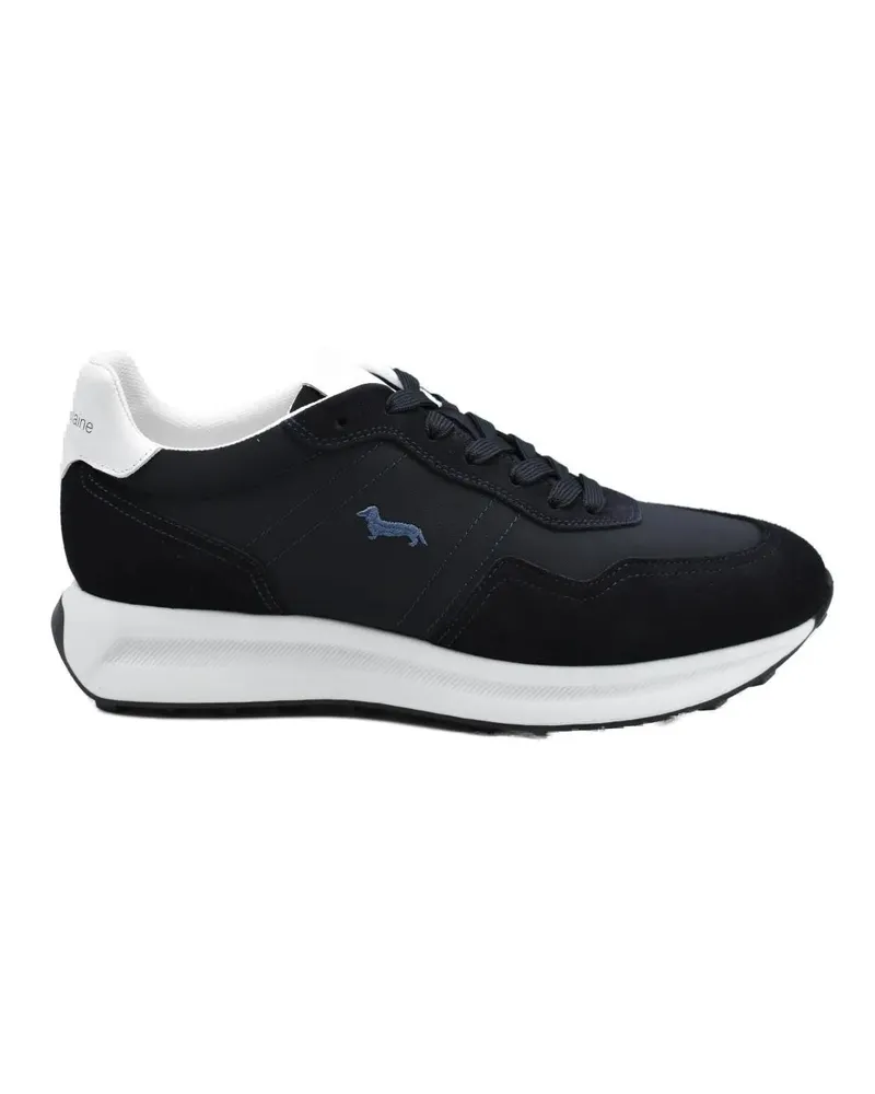 Harmont & Blaine Low-Top Sneaker Dynamic Black Sneakers With Leather blau Blau