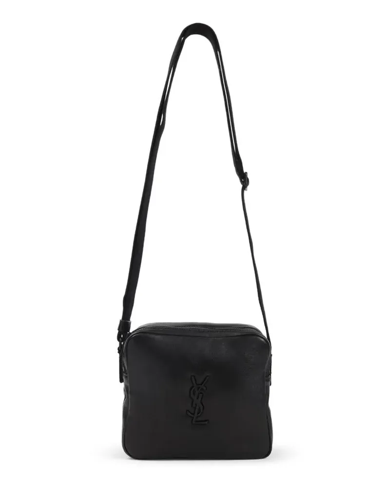 Saint Laurent Hobo Bags Structured Black Nappa Leather Crossbody Bag schwarz Schwarz