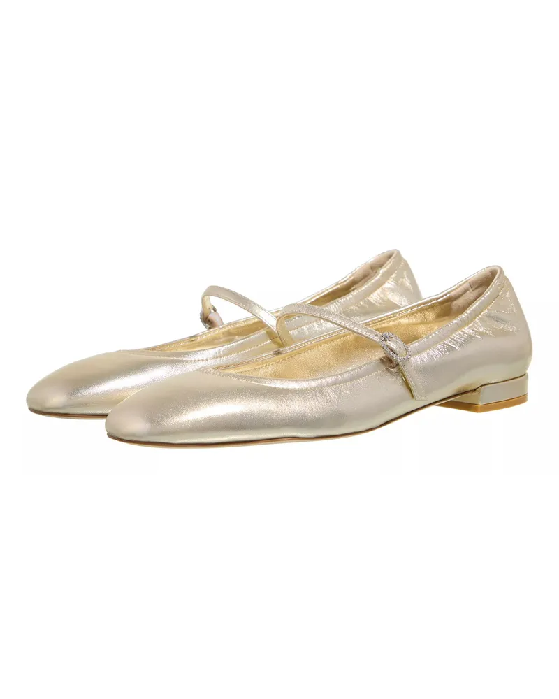 Stuart Weitzman Loafer Claris Ballet Flat goldfarben 