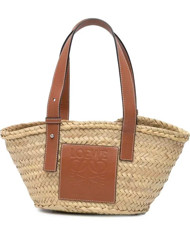 Loewe Shopper 2019 Small Raffia Basket Tote braun Braun