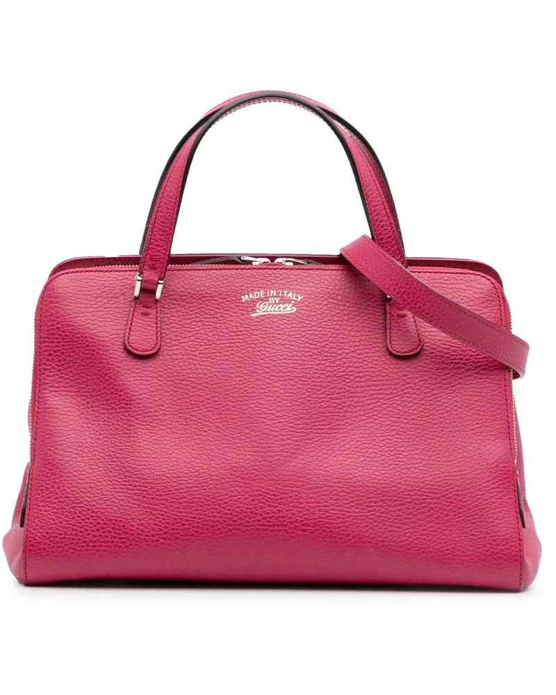 Gucci Hobo Bags Calfskin Swing Top Handle Satchel rosa Gold